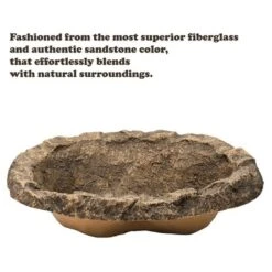 Faux Rock Fiberglass Garden Decorative Water Pond, Sandstone Outdoor Patio Waterfall Pond -OUTSUNNY Sale Store GUEST 04854c36 c09d 484e 9b0e f066c4fea7e0
