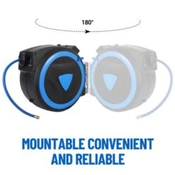 Wall Mount Air Hose Reel Retractable - Auto Rewind Compressor Hose Reel With 180° Swivel, 300 PSI Hybrid Hose, 1/4" Out, 3/8" In (PP) -OUTSUNNY Sale Store GUEST 074237fd ba77 4593 8dad ce24fcadff4e