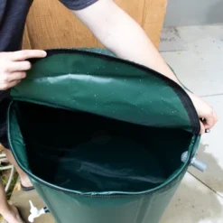 Lehman's Collapsible Rain Barrel, Durable Water Storage For Garden Irrigation, Space-Saving And Easy To Use, 66 Gallon Capacity