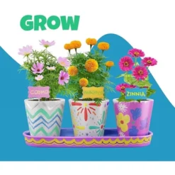 Dan&Darci Paint & Plant Stoneware Garden Kit – Paintable Flower Pots With Soil & Seeds, Craft Kit, Gifts For Kids -OUTSUNNY Sale Store GUEST 08ba065a e5b4 42b3 936b ca86140c6653