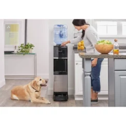 Primo Deluxe Freestanding Water Dispenser With Pet Station - Black: 5 Gallon, Hot & Cold, Dog Bowl, Energy Star Certified -OUTSUNNY Sale Store GUEST 09835c44 c944 44f6 9e57 1a64bab33c9d