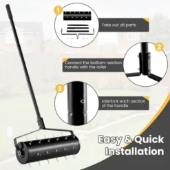 Costway 21“ Manual Lawn Aerator Grass Aeration Tool Filled With Sand Or Stone With Handle Green/Black -OUTSUNNY Sale Store GUEST 09ab08c5 89d9 4dba 9b8a 07a47af92ac3