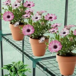 Walk-in Greenhouse For Outdoors, 58"x58"x75" Plant House With 8-Tier Grid Shelves For Seed Starting & Potted Plants -OUTSUNNY Sale Store GUEST 09e90f09 8ca9 4139 97ef 2822e819afbc