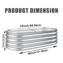 Okak Galvanized Steel Raised Garden Bed 12 Inch (2-Pack) Heavy Duty Rust-Resistant Planter Box Kit For Vegetables, Flowers, Herbs, Easy Assembly -OUTSUNNY Sale Store GUEST 0aade754 493f 4721 8d9b 9599f92f3af0