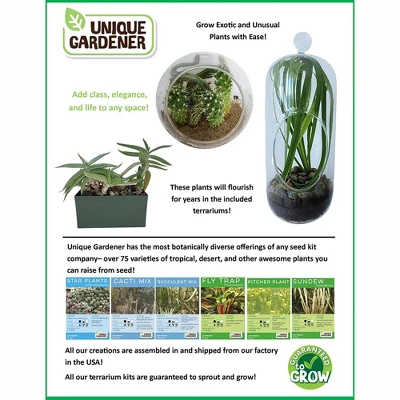 Unique Gardener: Culinary Herb Kit - Grow 5 Herbs In A DIY Biosphere Terrarium 5 Unique Gardener: Culinary Herb Kit - Grow 5 Herbs In A DIY Biosphere Terrarium - Image 5