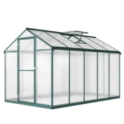 Heavy-Duty Greenhouse Aluminum Walk-In Greenhouse With Adjustable Ventilation And Lockable Door For Vegetables Herbs And Outdoor Plants Green -OUTSUNNY Sale Store GUEST 0c751ac2 82ba 4884 b8fa c4bce70f45b5