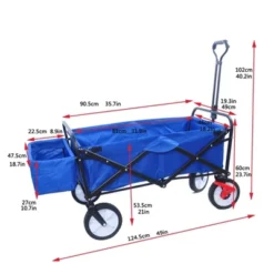 Folding Wagon Garden Shopping Beach Cart (Blue Colour) 11 Folding Wagon Garden Shopping Beach Cart (Blue Colour) -OUTSUNNY Sale Store GUEST 0d9d18dc 9b16 45e7 af1e 4f682d7f02ae