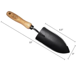 DeWit Welldone Serrated Trowel – Heavy-Duty Multi-Use Garden Tool, 13”L