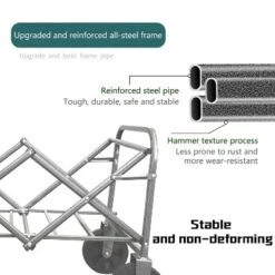 Collapsible Foldable Wagon Cart W/ Strapping System, Beach Wagon ,Utility Wagon Grocery Cart Camping Shopping Sports Gardeing Fishing Supports 225lbs -OUTSUNNY Sale Store GUEST 124eb1eb 3698 45c8 8feb 4e7f6dd6e2b5