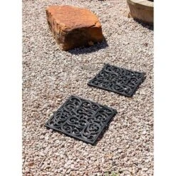 BirdRock Home Rubber Stepping Stone Tiles - 15 X 15" - Set Of 3 - Black -OUTSUNNY Sale Store GUEST 12612625 26ea 4724 93d2 c17331fbb968