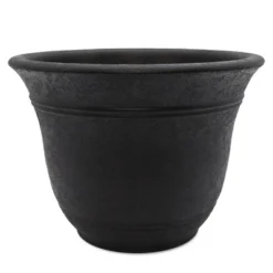 The HC Companies Sierra Round Self-Watering Pot, Plastic Stoneware Planter With Internal Disk For Indoor And Outdoor Plants, 10 Inch, Black Onyx -OUTSUNNY Sale Store GUEST 13ef269d 4f74 405d 9bb5 29dc00b43582