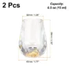 Unique Bargains Diamond Surface Polystyrene Lightweight Shot Glasses 2 Pcs