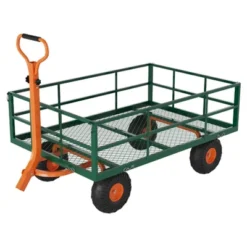 Steel Garden Cart With 10" Wheels, Wagon Cart, Removable Sides, 180° Handle For Lawn, Farm, Outdoor -OUTSUNNY Sale Store GUEST 16374080 70a8 4943 bd86 cde75d2e0dcb