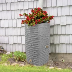 Good Ideas Impressions Riverwalk 50 Gallon Faux Slate Surface Dual Spigot Rain Barrel With 2 Brass Spigots And Screen, Dark Granite (2 Pack) -OUTSUNNY Sale Store GUEST 1735ed60 8507 4940 8486 ebf09aea2d1e
