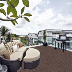 Plastic Interlocking Deck Tiles, 12.00"x12.00" (Pack Of 44). Patio, Outdoor Waterproof, All-weather For Garden -OUTSUNNY Sale Store GUEST 17648696 aab9 4f41 b3c7 28f5cb0225fa