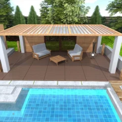 2FT Patio Deck Tiles, DIY Interlocking Decking, Quick Install For Porch, Poolside, Balcony, Backyard. 24pcs Red Brown -OUTSUNNY Sale Store GUEST 176d401d b33d 4f15 88ea a7d6fa1855c0