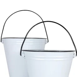 Set Of 2 Pail Wall Planters White Metal By Foreside Home & Garden -OUTSUNNY Sale Store GUEST 1928dc68 027d 49db a8c8 4d927553cb3c
