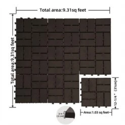 CLIHOME 12"x12" Square Composite Decking Tiles,Outdoor Patio Checked Plastic Interlocking Deck Tiles(Pack Of 36) 9 CLIHOME 12"x12" Square Composite Decking Tiles,Outdoor Patio Checked Plastic Interlocking Deck Tiles(Pack Of 36) -OUTSUNNY Sale Store GUEST 1adf6325 b01e 4c4e abe3 b6f0a9276d73