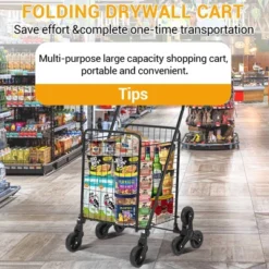 Utility Cart, Heavy Duty 110LB Capacity Folding Cart - Stair-Climbing 360¡ã Wheels For Groceries/Laundry/Multi-Floor Transport 10 Utility Cart, Heavy Duty 110LB Capacity Folding Cart - Stair-Climbing 360¡ã Wheels For Groceries/Laundry/Multi-Floor Transport -OUTSUNNY Sale Store GUEST 1c2d409d e2c1 444d bafd fab5fb1f303a