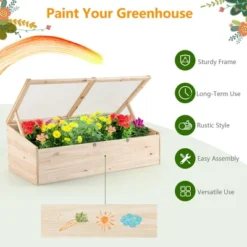 Costway Wooden Cold Frame Greenhouse Flower Planter Raised Plants Bed Protection 13 Costway Wooden Cold Frame Greenhouse Flower Planter Raised Plants Bed Protection -OUTSUNNY Sale Store GUEST 1c42fac0 c45b 4c8f a00d d7c3a194b29c