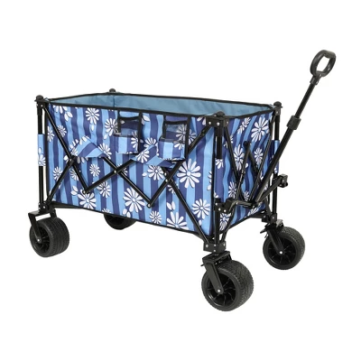 HTUTWOO Collapsible Folding Outdoor Utility Cart Wagon With Bonus Picnic Mat - All-Terrain Beach Wheels, Drink Holders Holds Up To 480 Pounds 2 HTUTWOO Collapsible Folding Outdoor Utility Cart Wagon With Bonus Picnic Mat - All-Terrain Beach Wheels, Drink Holders Holds Up To 480 Pounds - Image 2