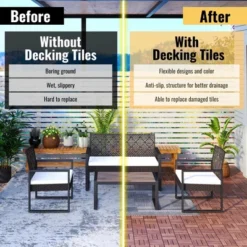 20 PCS Interlocking Deck Tiles Checker Pattern, 12" X 12" Square Light Gray Acacia Hardwood Outdoor Flooring -OUTSUNNY Sale Store GUEST 1d25b230 7b04 4419 8216 7470e75164e7