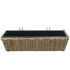 Sunnydaze Decor Sunnydaze Hanging Rectangle Polyrattan Rail Planter With Plastic Liner - 23.5" W X 7.5" D X 6.5" H 16 Sunnydaze Decor Sunnydaze Hanging Rectangle Polyrattan Rail Planter With Plastic Liner - 23.5" W X 7.5" D X 6.5" H -OUTSUNNY Sale Store GUEST 1d63ae32 d26d 4238 a876 338b1e36a017