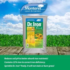 Monterey Dr. Iron Acidifier Granules, Iron And Elemental Sulfur Acidic Fertilizer, 40lb