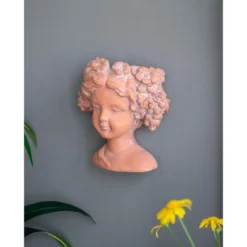 Gulches 11 Inch Gray Greek - Style Cement Head Planter For Indoor & Outdoor Garden Decor -OUTSUNNY Sale Store GUEST 219d63d5 6179 41a1 baf4 df967af9f9dc