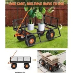 500lbs Steel Garden Cart Heavy Duty Mesh Steel Utility Outdoor Wagon With Removable Sides 180° Rotating Handle 10 Inch Tires,Black 13 500lbs Steel Garden Cart Heavy Duty Mesh Steel Utility Outdoor Wagon With Removable Sides 180° Rotating Handle 10 Inch Tires,Black -OUTSUNNY Sale Store GUEST 22ff60e2 cfd4 4798 a28d 7a55c0dceaba