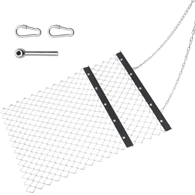 4' X 5' ATV Chain Harrow UTV Drag Grader Tractor Attachments For Farm And Garden Lawn 1 4' X 5' ATV Chain Harrow UTV Drag Grader Tractor Attachments For Farm And Garden Lawn