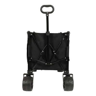 Collapsible Foldable Extended Wagon,480lbs Weight Capacity, Heavy Duty Folding Utility Garden CartBlack 3 Collapsible Foldable Extended Wagon,480lbs Weight Capacity, Heavy Duty Folding Utility Garden CartBlack - Image 3