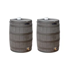 Good Ideas Rain Wizard 50 Gallon Rain Barrel Water Collector, Oak (2 Pack) -OUTSUNNY Sale Store GUEST 2510ae37 3a77 4f18 8167 aff7887552d6