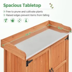 Yaheetech Outdoor Garden Potting Bench Table With Cabinet -OUTSUNNY Sale Store GUEST 25b904d4 6e03 48c2 8f01 764e3ac4ecde