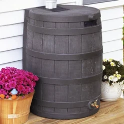 Good Ideas Rain Wizard 50 Gallon Rain Barrel Water Collector, Oak (2 Pack) -OUTSUNNY Sale Store GUEST 272389ff c600 49fd 8698 0f415d353fdc