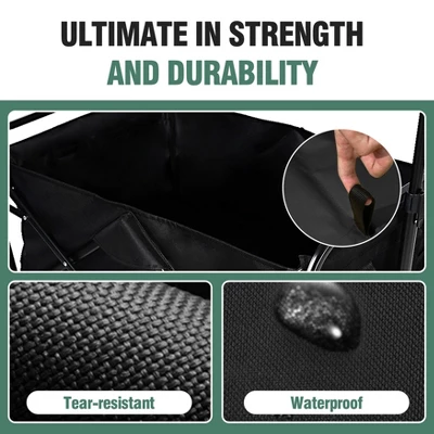 100L Collapsible Folding Beach Wagon Cart With 220Lbs Large Capacity, Wagons Carts Heavy Duty Foldable With Big Wheels For Sand, Garden, Camping 6 100L Collapsible Folding Beach Wagon Cart With 220Lbs Large Capacity, Wagons Carts Heavy Duty Foldable With Big Wheels For Sand, Garden, Camping - Image 6