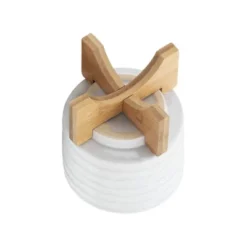 6" Ceramic Planter On Stand White Stripe - Sagebrook Home -OUTSUNNY Sale Store GUEST 29016300 2705 4f7a 885d 5af2671925ff