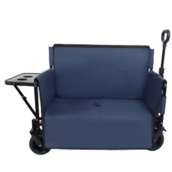 3-in-1 Convertible Folding Wagon Cart With Bench Seat & Rear-Mounted Folding Tabletop - 500lbs Heavy-Duty Utility Wagondark Blue -OUTSUNNY Sale Store GUEST 2b985f3d 2421 43e0 82ad 74d7f7376a82