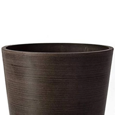 Algreen 16130 Valencia 12 X 18 Inch Round Taper Recycled Planter Pot, Chocolate 1 Algreen 16130 Valencia 12 X 18 Inch Round Taper Recycled Planter Pot, Chocolate