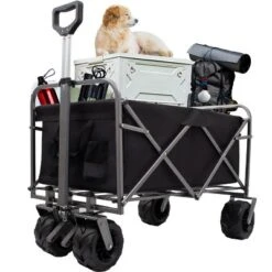 Folding Wagon, Heavy Duty Utility Beach Wagon Cart For Sand 17 Folding Wagon, Heavy Duty Utility Beach Wagon Cart For Sand -OUTSUNNY Sale Store GUEST 2dcd425f 75f8 48ce 9d12 94d53ae15ad7