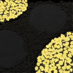Garden Stones-500 Count Glow In The Dark Solar Pathway Pebble Lights-Decorative Glowing Rocks By Nature Spring (Yellow)