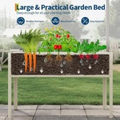 Raised Garden Bed With -Watering Reservoir - Tall Elevated Square Planter Box For Vegetables/Herbs, Heavy Duty Steel Panels & Drainage -OUTSUNNY Sale Store GUEST 31f0cf45 2def 4907 95ec 9f51a5bb504a