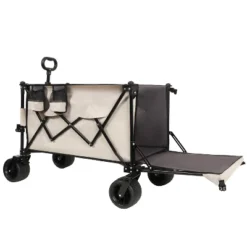 Foldable Wagon With Extended Tailgate, Extra Long Extender Wagon Cart,Beach Wagon Cart Heavy Duty 480LBS With Large All-Terrain Beach Wheels -OUTSUNNY Sale Store GUEST 33bdaa3f b0ab 4a69 aa20 0c794faf50e5
