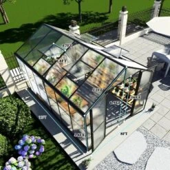 AMERLIFE Polycarbonate Greenhouse, Quick-Connect Frame, 4 Vents, Swing Lock Door -OUTSUNNY Sale Store GUEST 34e8d3c6 6829 4ed5 b7d5 6ff6d023e973