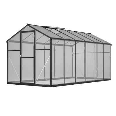 Greenhouse For Outdoors, Walk In Greenhouse With Lockable Door, Ventilation Window And Aluminum Frame For Backyard Balcony Garden Sunroom 9 Greenhouse For Outdoors, Walk In Greenhouse With Lockable Door, Ventilation Window And Aluminum Frame For Backyard Balcony Garden Sunroom - Image 9