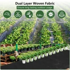 Woven Landscape Fabric, Weed Fabric Barrier, Double Layer, Garden Fabric Weed Barrier, Weed Control Fabric Ground Cover -OUTSUNNY Sale Store GUEST 36ae9d7c 3278 47a4 b779 3256a4a3075c
