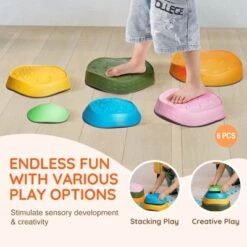 VEVOR Balance Stepping Stones For Kids, 6 PCS, Up To 220 Lbs, Non-Slip Toddlers Sensory Stepping Stones, Toys For Children Aged 3 4 5 6 7 8+ -OUTSUNNY Sale Store GUEST 385e803f 5a25 4cee 8693 28ffdfbd9c12