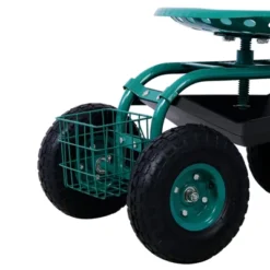DOMETOUR Rolling Garden Scooter Garden Cart Seat With Wheels And Tool Tray, 360 Swivel Seat, Green--refurbished -OUTSUNNY Sale Store GUEST 39e5c1ef 98fa 4173 9211 9fca96a120a3