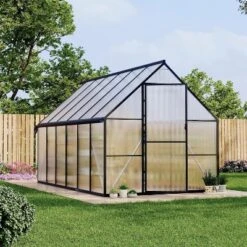 GustoWave 8x12 Ft Outdoor Greenhouse For Backyard Ideal Greenhouse Kit For Garden Or Yard, Black. -OUTSUNNY Sale Store GUEST 3a65a69f 5535 4497 a3d8 bad8c6a9419a