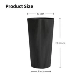NAYSAYE Planter 2PCS Tall Indoor And Outdoor Planter Pot Large Flower Cone Striped Plastic Flower Pot For Home Garden Patio -OUTSUNNY Sale Store GUEST 3ac780d3 dca6 4e67 ae58 698bf9d7bd04